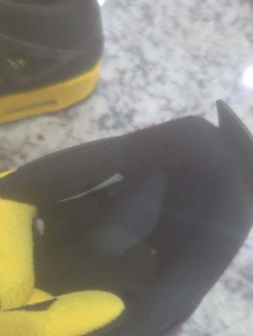 Jordan Kids Black and Yellow Retro Basketball Sneakers